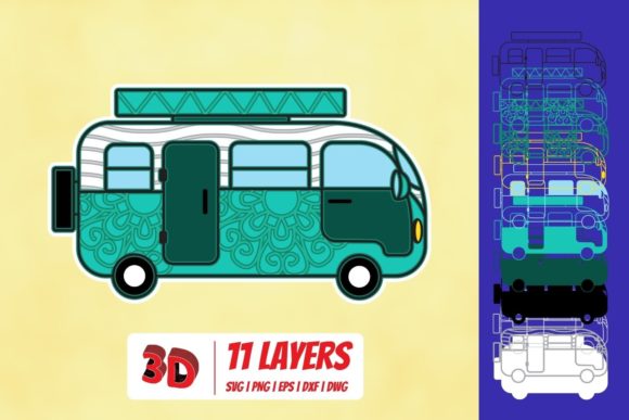 3D Camping Truck SVG: A Versatile Design for Creative Projects