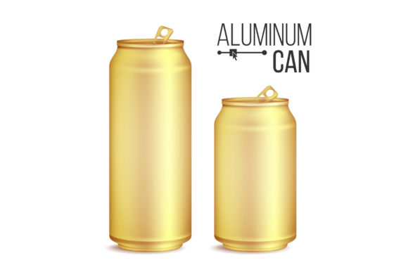 3d Cans Set Vector. Gold: Elevating Your Brand’s Visual Identity