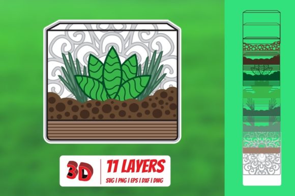 3D Florarium2 SVG: Create Stunning Designs with Ease