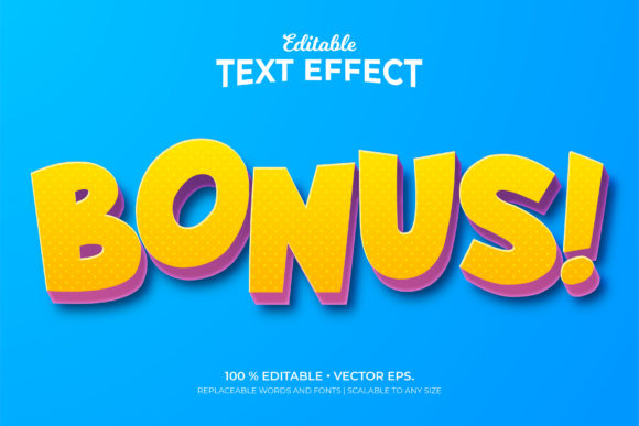 Bonus 3d Style Editable Text Effects