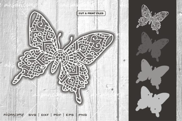 Butterflies Mandala SVG 3D Layered 1: Unlocking Depth in Digital Design