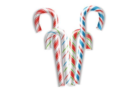 Classic Candy Cane Vector. 3D Realistic: Strategic Applications for Holiday Branding and Design