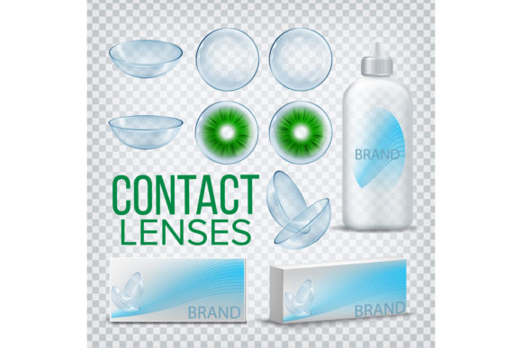 Contact Lenses Branding Design Mockup