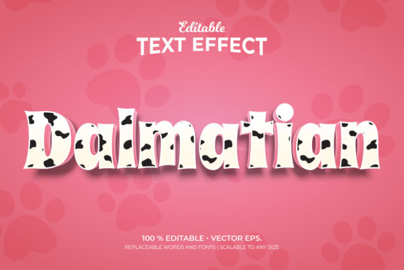 Dalmatian Pattern 3d Text Effects