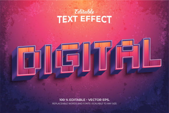 Digital 3d Editable Text Effects