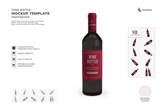 Evaluating the Wine Bottle 3D Mockup Template Bundle for Professional Design Workflows