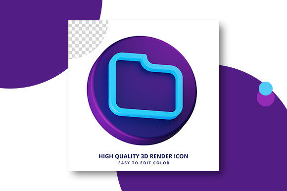 Folder Icon in 3d Rendering