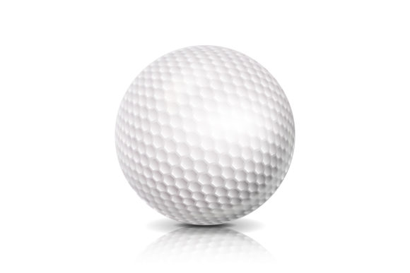 Golf Ball. 3D Realistic Vector