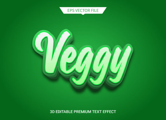 Green Vegetable 3d Editable Text Effect