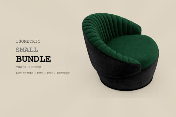 Isometric Armchair 3D Rendering Pack 17