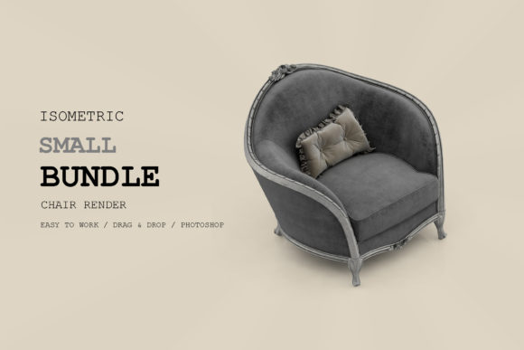 Isometric Chair 3D Render Pack 167