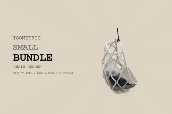 Isometric Chair 3D Render Pack 254