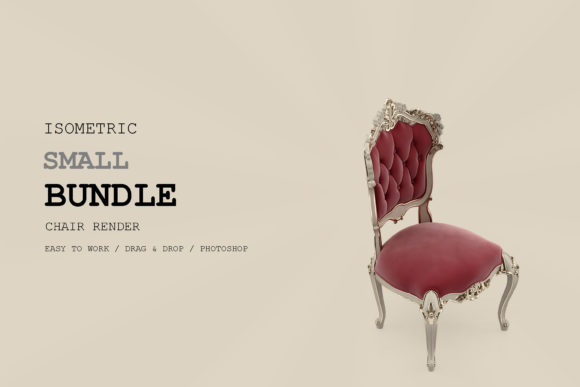 Isometric Chair 3D Render Pack 258