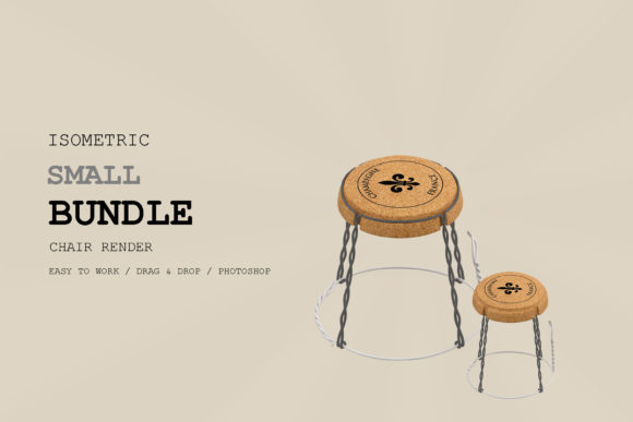 Isometric Chair 3D Render Pack 281