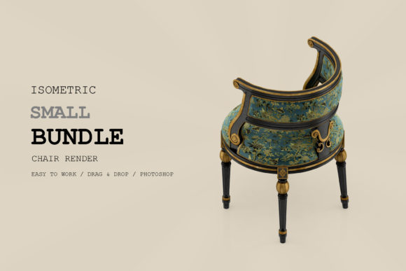 Mastering Spatial Visualization with the Isometric Chair 3D Render Pack 287