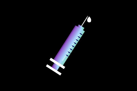 Medical Icon with 3D Syringe Gradation: A Versatile Design for Creative and Professional Use