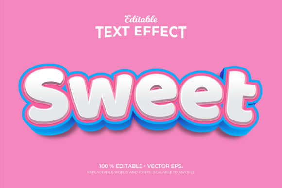 Sweet 3d Style Editable Text Effects