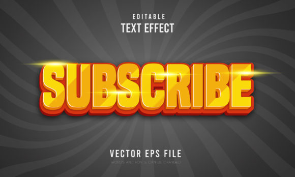 Unlock Creative Potential with the Editable Subscribe 3D Font Effect